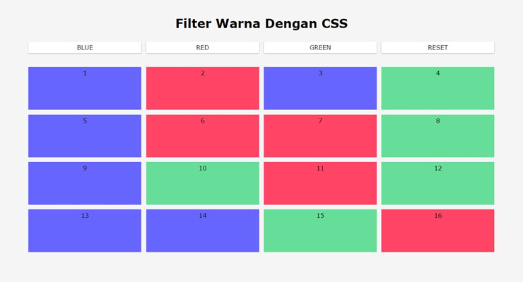 Filter Warna dengan CSS